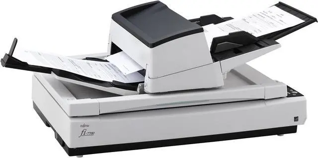 Alt view image 6 of 12 - Ricoh fi-7700 PA03740-B005 Duplex 600 DPI x 600 DPI Production-class ADF + Flatbed document scanner