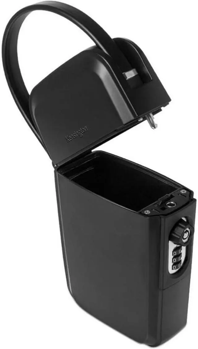 Alt view image 2 of 12 - Kensington Portable Lock Box - Key, Combination Lock - Splash Resistant - for Cell Phone, Key, Wallet, Money - Overall Size 6.9" x 9.6" - Black - ABS Plastic
