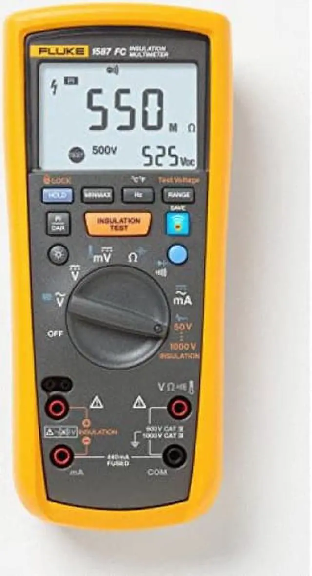 Alt view image 8 of 16 - Fluke - Fluke-1587-fc - Flu1587fc Meter Probe 2x Test Teads 2x Aligator Clips Quick Start Guide Manual Cd Registration Card Clamp Instruction Sheet Mini Thermometer Instruction Sheet Manual Suppliment