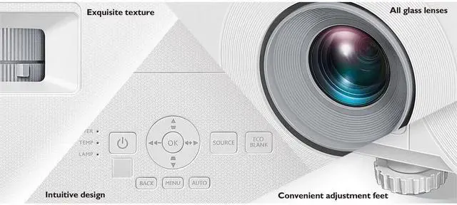 Alt view image 7 of 18 - BenQ MW560 DLP Projector