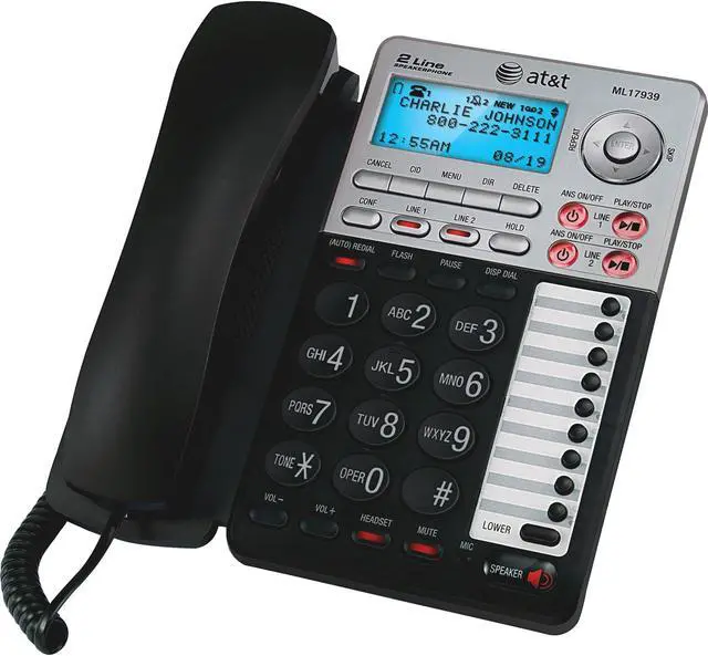 Alt view image 12 of 16 - ATT ATT-ML17939 ATT 2-LINE CORDED WITH ITAD/CID