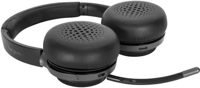 Alt view image 2 of 9 - Targus AEH104TT Wireless Bluetooth 5.0 or Wired 3.5mm AUX Connector Circumaural Wireless Bluetooth Stereo Headset