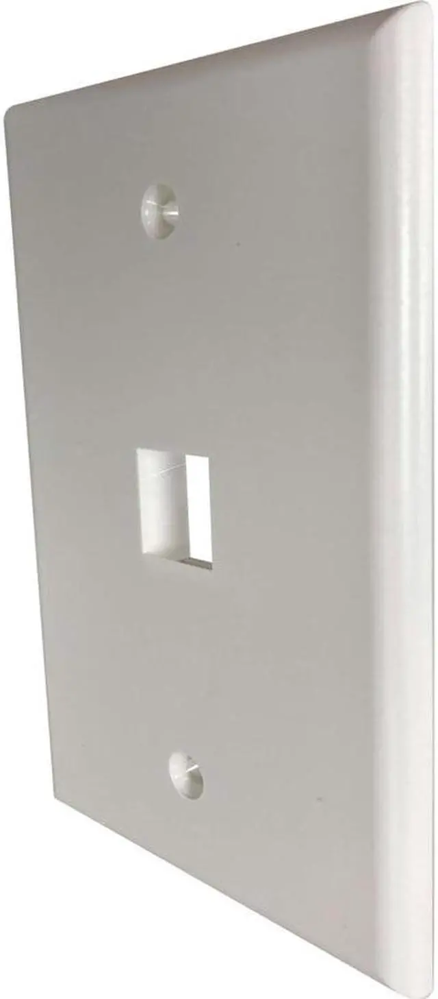 Alt view image 7 of 12 - Tripp Lite Safe-IT Single-Gang Keystone Wall Plate Antibacterial Ivory Matte