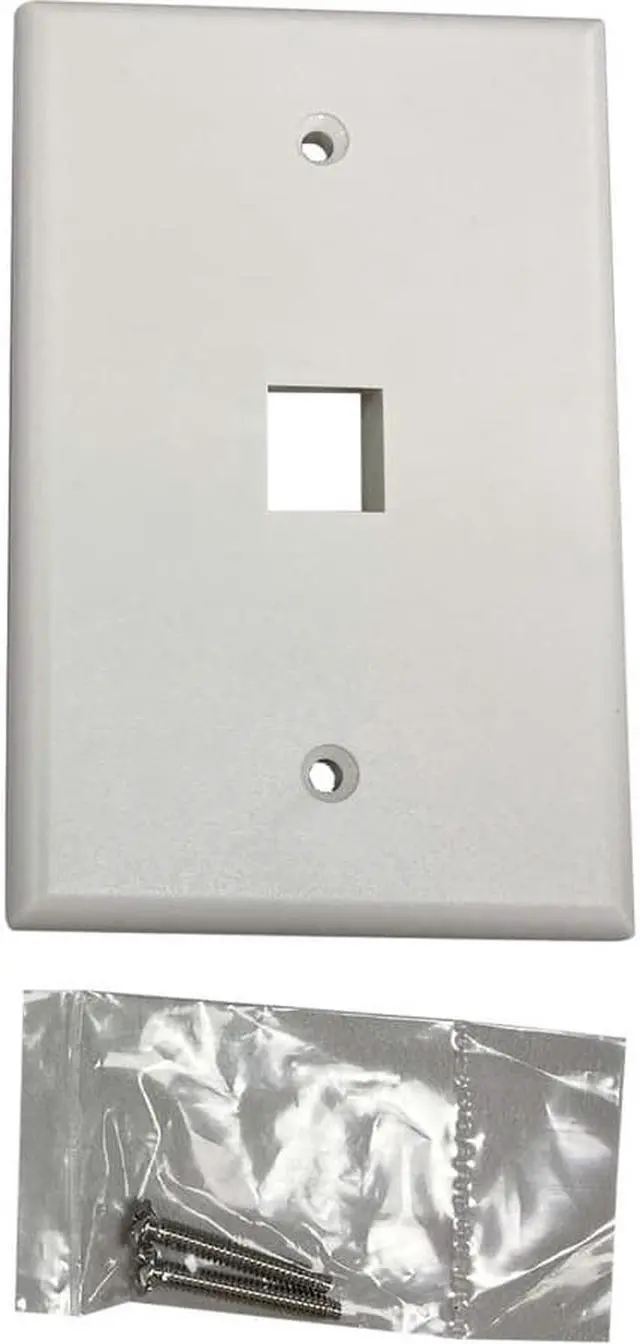 Alt view image 9 of 12 - Tripp Lite Safe-IT Single-Gang Keystone Wall Plate Antibacterial Ivory Matte