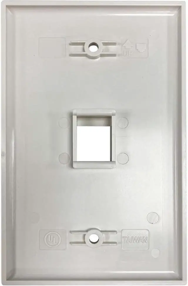 Alt view image 8 of 12 - Tripp Lite Safe-IT Single-Gang Keystone Wall Plate Antibacterial Ivory Matte