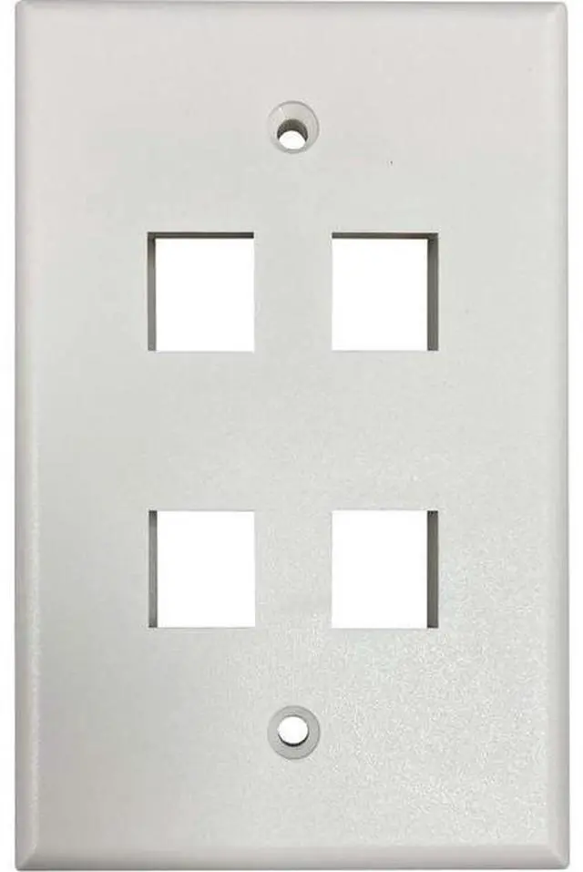 Alt view image 2 of 7 - Tripp Lite Safe-IT 4-Port Single-Gang Keystone Plate Ivory Matte N042AB004IVM