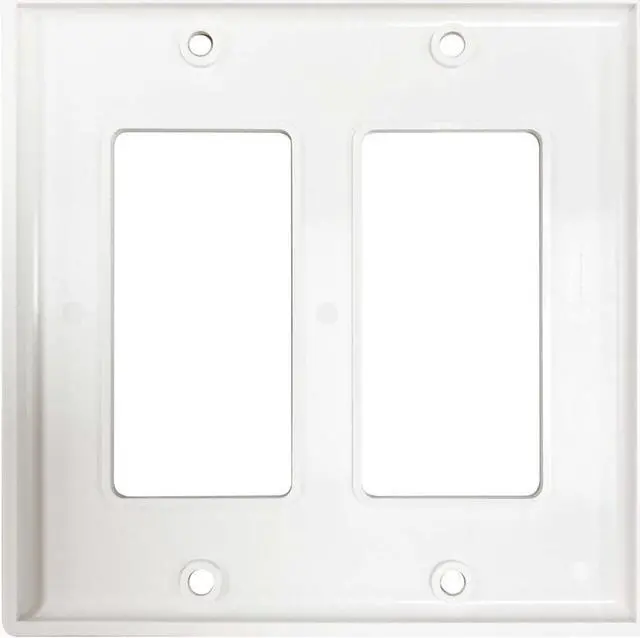 Alt view image 5 of 6 - Tripp Lite Safe-IT Double-Gang Antibacterial Wall Plate Decora Style Ivory