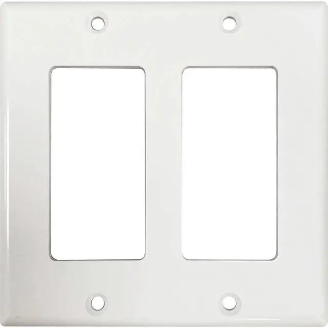 Alt view image 3 of 6 - Tripp Lite Safe-IT Double-Gang Antibacterial Wall Plate Decora Style Ivory