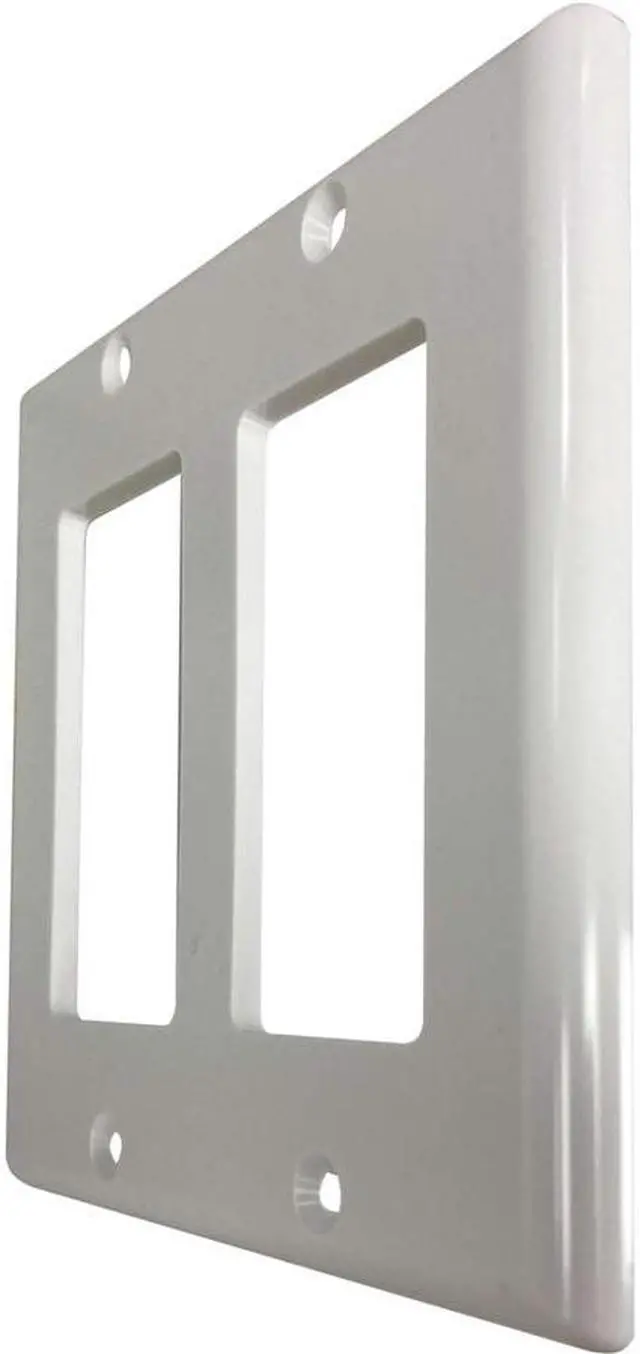 Alt view image 4 of 6 - Tripp Lite Safe-IT Double-Gang Antibacterial Wall Plate Decora Style Ivory