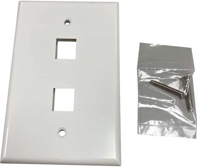 Alt view image 4 of 8 - Tripp Lite Safe-IT 2-Port Single-Gang Keystone Plate Ivory Gloss N042AB002IVG
