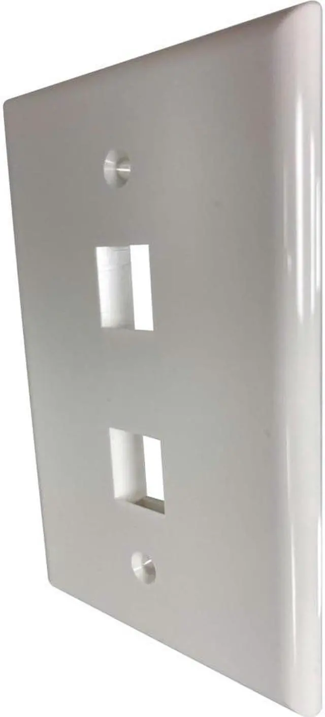 Alt view image 6 of 8 - Tripp Lite Safe-IT 2-Port Single-Gang Keystone Plate Ivory Gloss N042AB002IVG