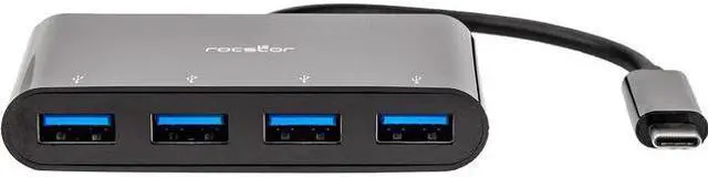 Alt view image 3 of 9 - Rocstor Slim Portable 4 Port USB C Hub Y10A228B2