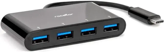 Alt view image 6 of 9 - Rocstor Slim Portable 4 Port USB C Hub Y10A228B2