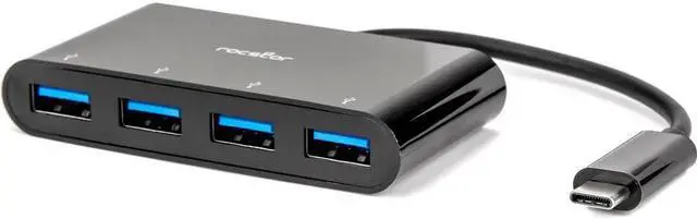 Alt view image 7 of 9 - Rocstor Slim Portable 4 Port USB C Hub Y10A228B2