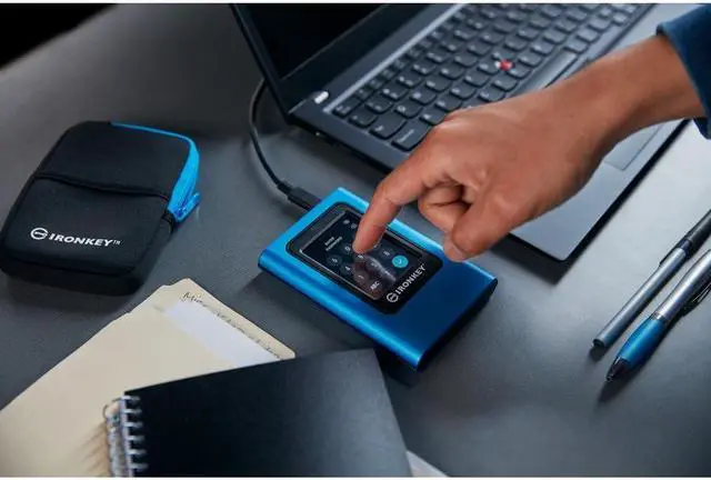 Alt view image 4 of 20 - Kingston IronKey Vault Privacy 80 960GB External SSD | FIPS 197 | XTS-AES 256GB Encrypted | Touch Screen PIN | Secure Data Protection | IKVP80ES/960G