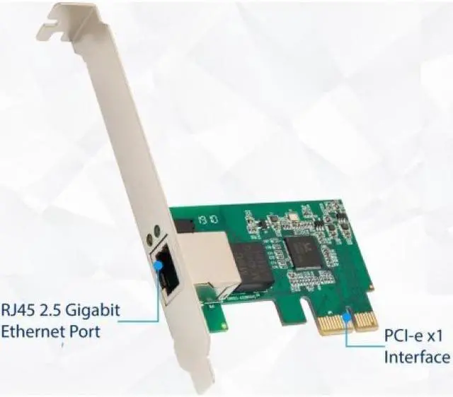 Alt view image 13 of 13 - Syba 2.5 Gigabit Ethernet PCI Express PCI-E Network Controller Card 10/100/1000/25000 Mbps RJ45 LAN Adapter Converter for Desktop PC