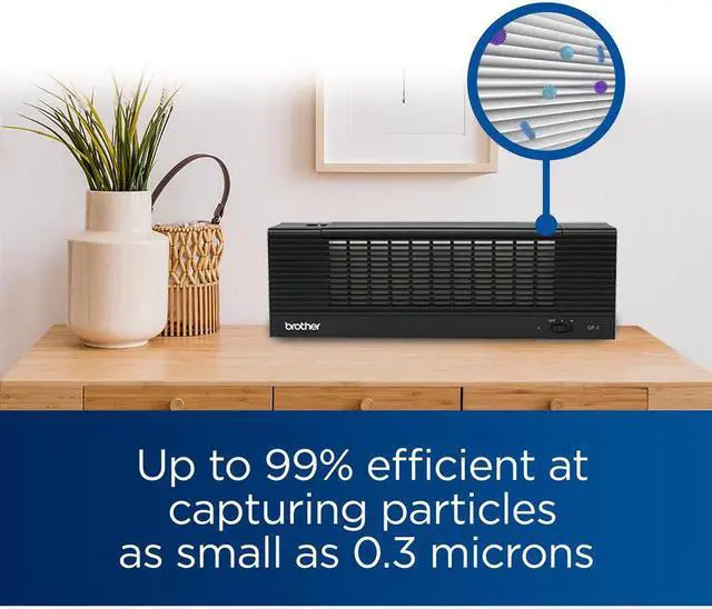 Alt view image 4 of 15 - Brother AirSure DF-2 Dynamic Filtration Tabletop and Portable Air Purifier