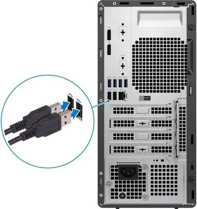 Alt view image 4 of 12 - Dell OptiPlex 5000 Desktop Computer - Intel Core i7 12th Gen i7-12700 Dodeca-core (12 Core) 2.10 GHz - 16 GB RAM DDR4 SDRAM - 512 GB M.2 PCI Express NVMe 3.0 x4 SSD - Tower - Black