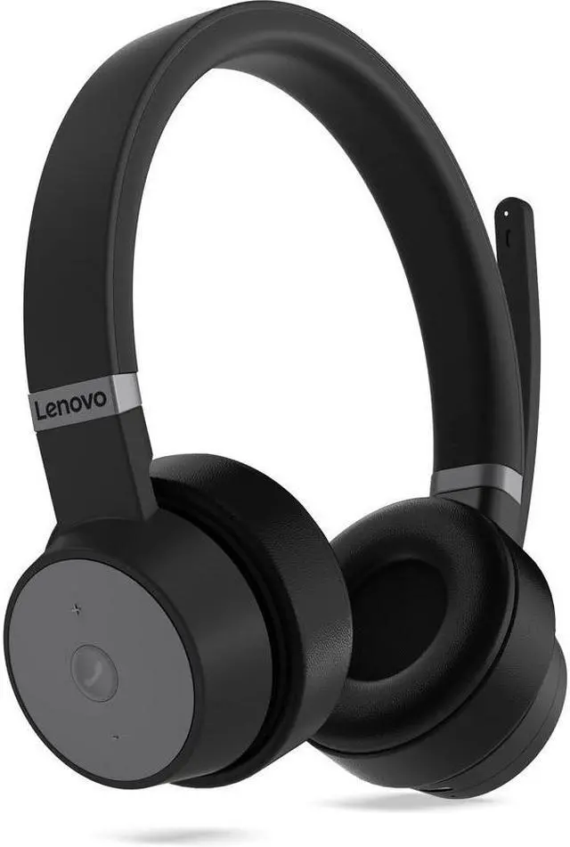 Alt view image 6 of 20 - Lenovo Go Wireless ANC Headset - Stereo - USB Type C - Wired/Wireless - Bluetooth - 98.4 ft - 32 Ohm - 20 Hz - 20 kHz - On-ear - Binaural - Ear-cup - 4.27 ft Cable - Noise Cancelling Microphone - Nois