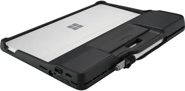 Alt view image 4 of 15 - Kensington BlackBelt Rugged Carrying Case Microsoft Surface Pro 8 Notebook, Card Reader - Black - TAA Compliant - Drop Resistant - Silicon, Thermoplastic Elastomer (TPE), Polycarbonate, Acrylonitrile