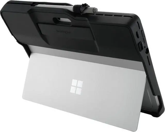 Alt view image 6 of 15 - Kensington BlackBelt Rugged Carrying Case Microsoft Surface Pro 8 Notebook, Card Reader - Black - TAA Compliant - Drop Resistant - Silicon, Thermoplastic Elastomer (TPE), Polycarbonate, Acrylonitrile