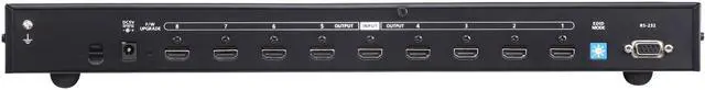 Alt view image 4 of 11 - ATEN 8-Port True 4K HDMI Splitter-TAA Compliant - 4096 x 2160 - 19.69 ft Maximum Operating Distance - 1 x HDMI In - 8 x HDMI Out - Serial Port - Metal