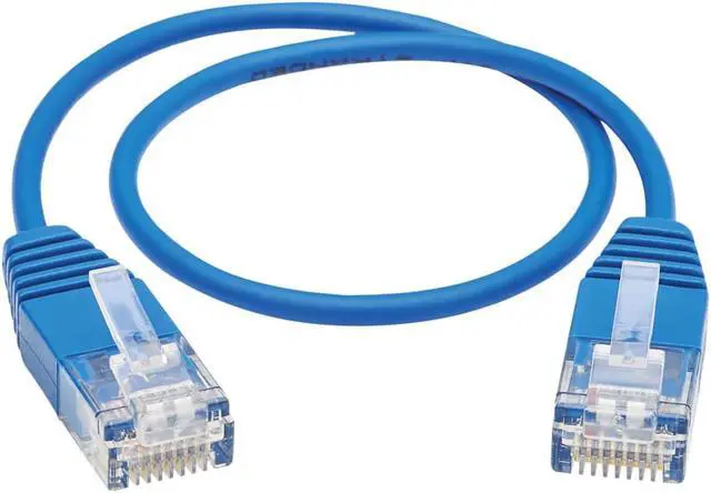 Alt view image 10 of 16 - Tripp Lite Cat6a 10G Certified Molded Ultra-Slim Utp Ethernet Cable (Rj45 M/M) Blue 1 Ft.
