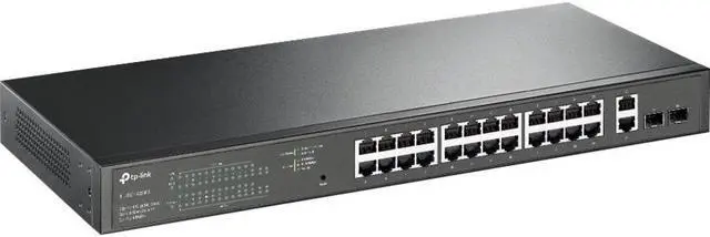 Alt view image 9 of 20 - TP-Link 28-Port Gigabit Easy Smart Switch with 24-Port PoE+