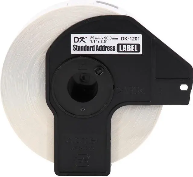 Alt view image 4 of 16 - brother genuine dk-1201 die-cut standard address labels - long lasting reliability, die-cut standard address paper labels, 1.14? x 3.5? individual label size, 400 labels per roll, (1) roll per box