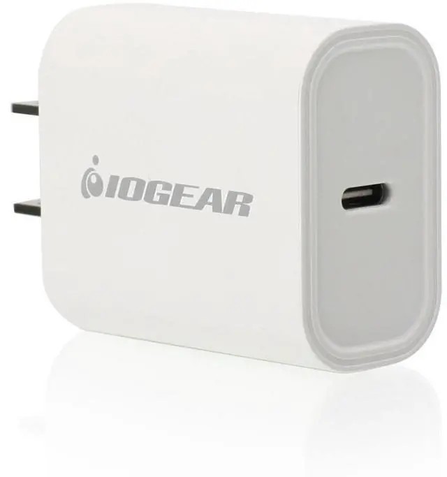 Alt view image 6 of 14 - IOGEAR GPAWC20W White GearPower Compact USB-C 20W Charger