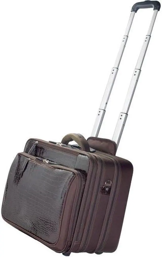 Main image of Francine Collection Croco Roller Carrying Case (Roller) for 17.3' Notebook - Brown