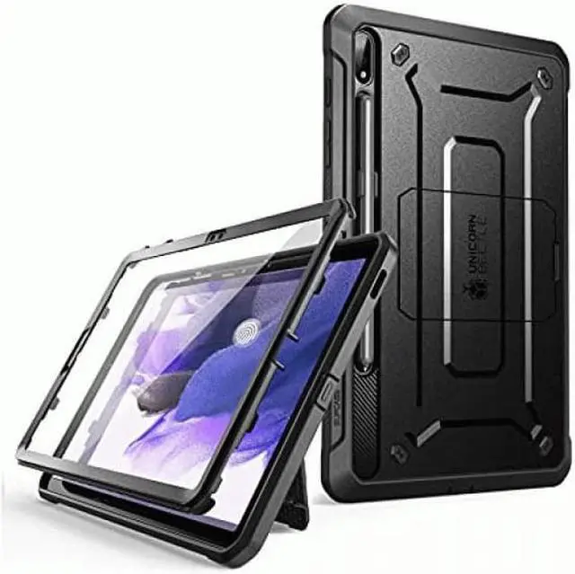 Alt view image 8 of 9 - SUPCASE Unicorn Beetle Pro Series Case for Samsung Galaxy Tab S7 FE 12.4 Inch (2021), Full-Body Rugged Heavy Duty Case with Built-in Screen Protector & S Pen Holder (Black)