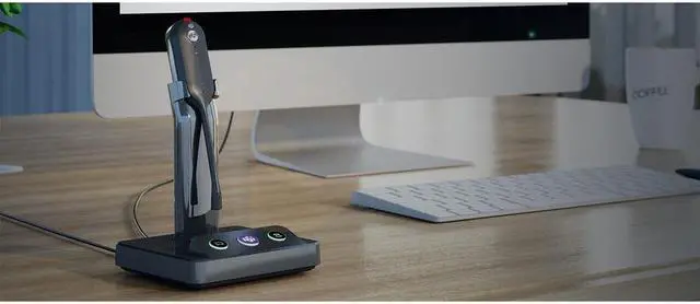 Alt view image 14 of 17 - DECT WRLS UC HEADSET SUPPORT ACOUSTIC SHIELD&BUSY LIGHT