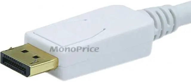 Alt view image 6 of 10 - Monoprice 3ft 28AWG DisplayPort to DVI Cable - White