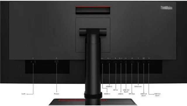 Alt view image 7 of 17 - Lenovo ThinkVision P34W-20 34" UW-QHD Curved Screen WLED LCD Monitor - 21:9 - Raven Black - 34" Class - In-plane Switching (IPS) Technology - 3440 x 1440 - 1.07 Billion Colors - 300 Nit - 4