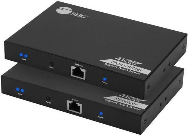 Main image of SIIG 4K 60Hz HDR HDMI KVM Over Cat6 Extender with S/PDIF & Touch Screen Support - 1 Computer(s) - 1 Local User(s) - 1 Remote User(s) - 229.66 ft Range - 4K - 3840 x 2160 Maximum Video Resolution -