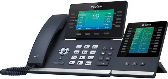 Alt view image 4 of 15 - Yealink SIP-T54W IP Phone Corded/Cordless Wall Mountable Desktop Gray