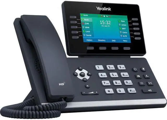 Alt view image 3 of 15 - Yealink SIP-T54W IP Phone Corded/Cordless Wall Mountable Desktop Gray