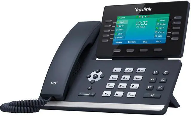 Alt view image 5 of 15 - Yealink SIP-T54W IP Phone Corded/Cordless Wall Mountable Desktop Gray