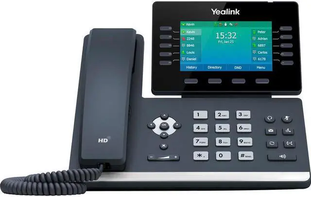 Alt view image 6 of 15 - Yealink SIP-T54W IP Phone Corded/Cordless Wall Mountable Desktop Gray