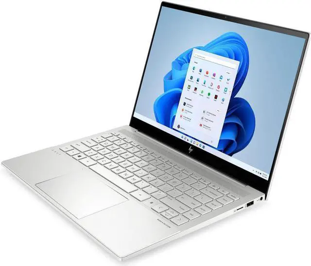Alt view image 3 of 7 - HP Envy 14-eb0000 14-eb0047nr 14" Notebook - WUXGA - 1920 x 1200 - Intel Core i7 11th Gen i7-1165G7 Quad-core (4 Core) - 16 GB Total RAM - 16 GB On-board Memory - 512 GB SSD - Natural Silver Alum