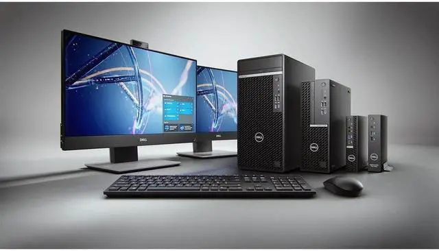 Alt view image 2 of 12 - Dell OptiPlex 7000 Desktop Computer - Intel Core i5 12th Gen i5-12500T Hexa-core (6 Core) 2 GHz - 16 GB RAM DDR4 SDRAM - 256 GB M.2 PCI Express NVMe 3.0 x4 SSD - Micro PC - Black - Intel Chip - Window