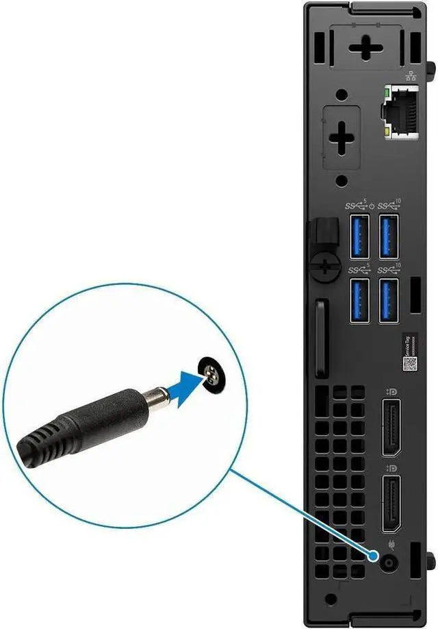 Alt view image 5 of 12 - Dell OptiPlex 7000 Desktop Computer - Intel Core i5 12th Gen i5-12500T Hexa-core (6 Core) 2 GHz - 16 GB RAM DDR4 SDRAM - 256 GB M.2 PCI Express NVMe 3.0 x4 SSD - Micro PC - Black - Intel Chip - Window