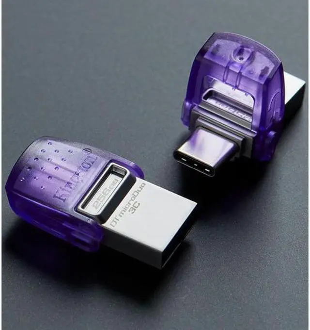 Alt view image 13 of 20 - Kingston 256GB DataTraveler microDuo 3C USB Flash Drive USB Type-C and Type-A Flash Drive
