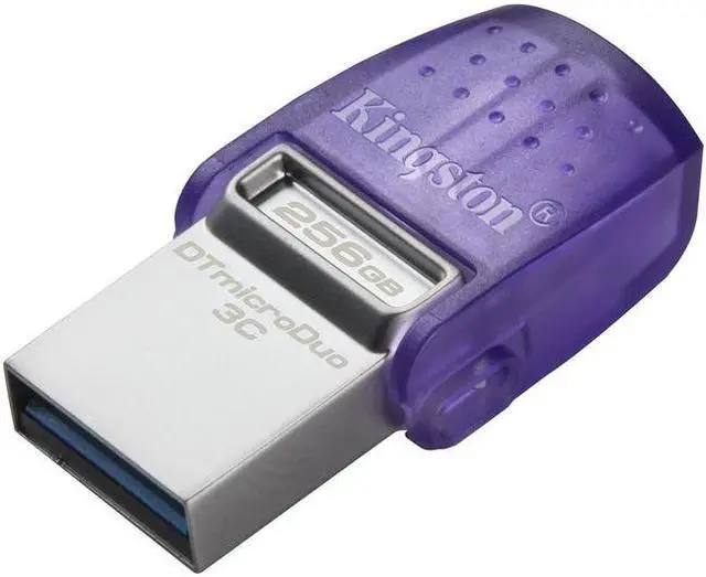 Alt view image 12 of 20 - Kingston 256GB DataTraveler microDuo 3C USB Flash Drive USB Type-C and Type-A Flash Drive