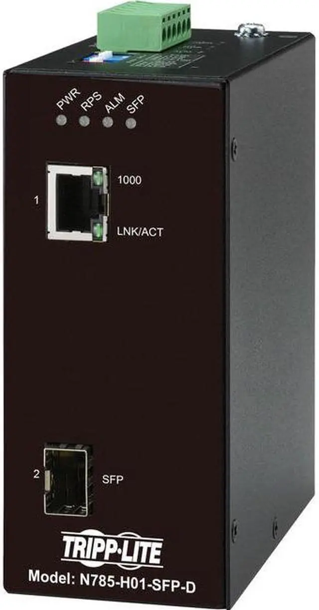 Alt view image 6 of 11 - Tripp Lite DC Power Hardened Gigabit to Fiber Media Converter N785H01SFPD