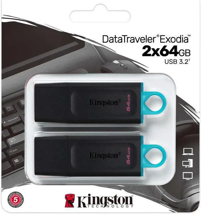 Alt view image 7 of 12 - Kingston DataTraveler Exodia 64GB USB 3.2 Gen 1 Flash Drive DTX64GB2P