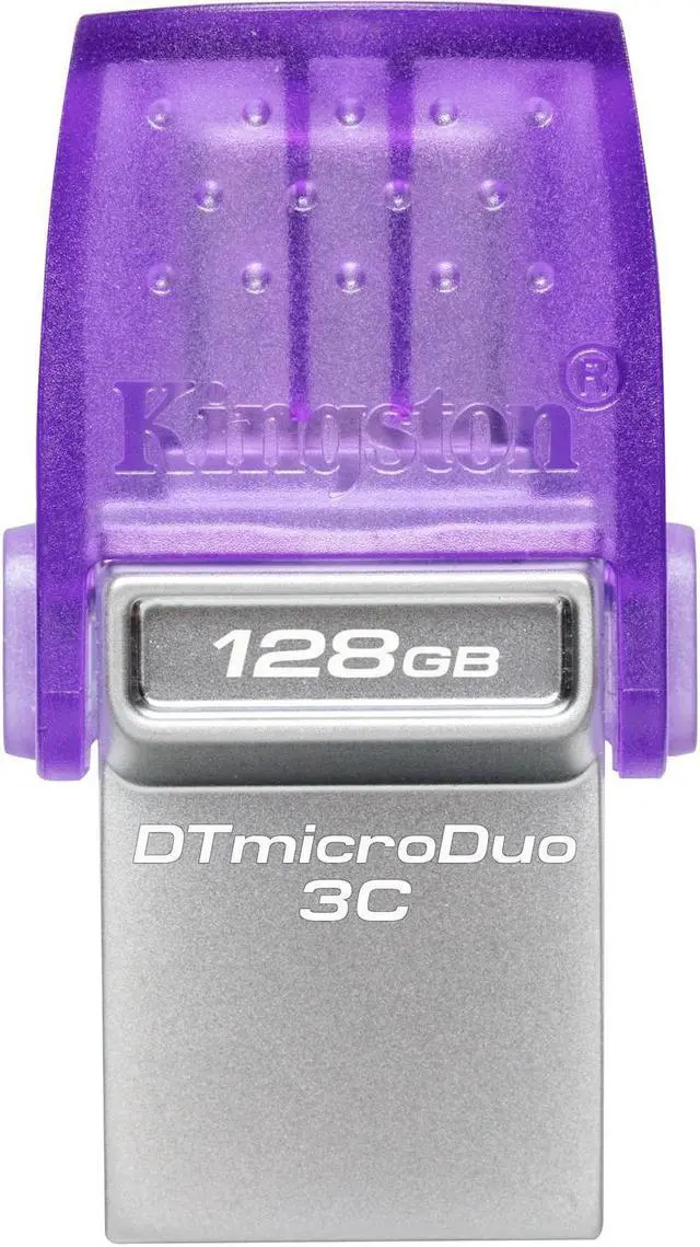 Alt view image 16 of 20 - Kingston 128GB DataTraveler microDuo 3C USB Flash Drive USB Type-C and Type-A Flash Drive