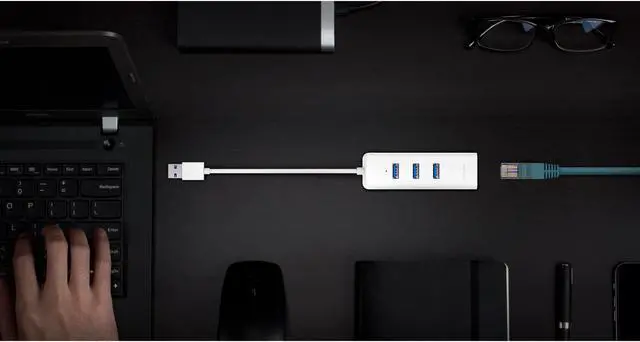 Alt view image 15 of 20 - TP-Link USB 3.0 to Ethernet Adapter, Portable 3-port USB Hub with 1 Gigabit RJ45 Ethernet Port Network Adapter, Supports Windows 7/8/8.1/10, Mac OS X (10.6-10.14), Linux OS and Chrome OS