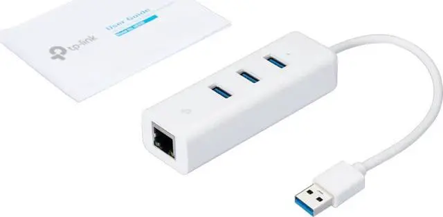 Alt view image 18 of 20 - TP-Link USB 3.0 to Ethernet Adapter, Portable 3-port USB Hub with 1 Gigabit RJ45 Ethernet Port Network Adapter, Supports Windows 7/8/8.1/10, Mac OS X (10.6-10.14), Linux OS and Chrome OS